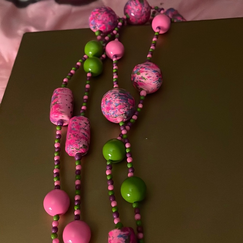Long vintage bead necklace